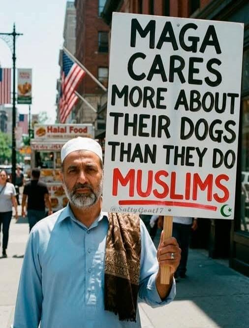 MAGA CARES MORE ABOUT THEIR DOGS THAN THEY DO MUSLIMS @SaltyGoat17 Halal Food