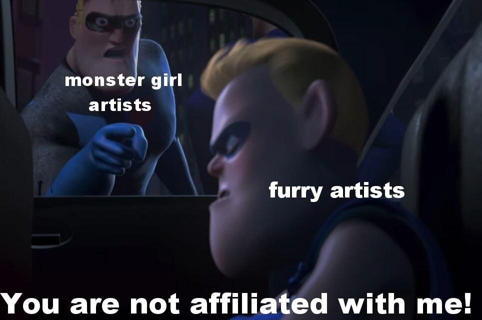 artists v I furry artists You are not affiliated with me