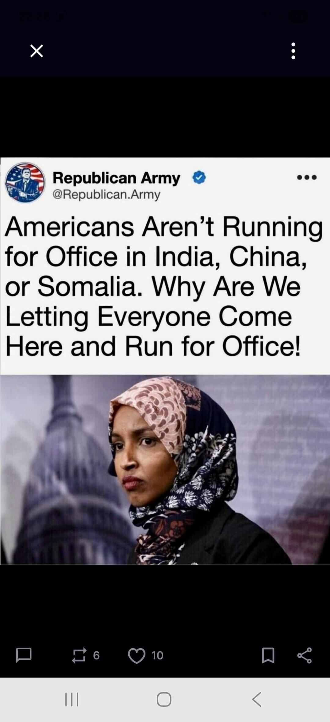 Americans Aren't Running for Office in India, China, or Somalia. Why Are We Letting Everyone Come Here and Run for Office!