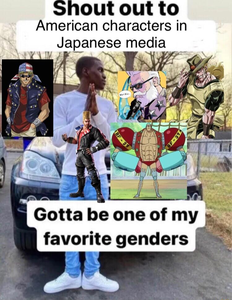 American characters in Japanese media