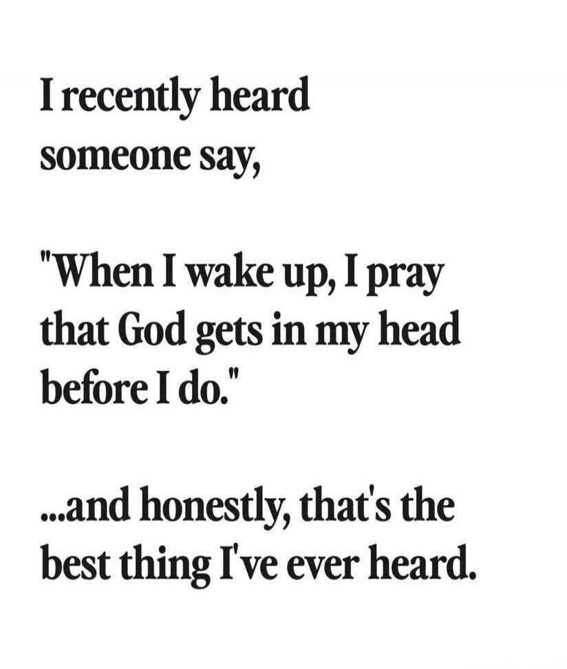 I recently heard someone say, 