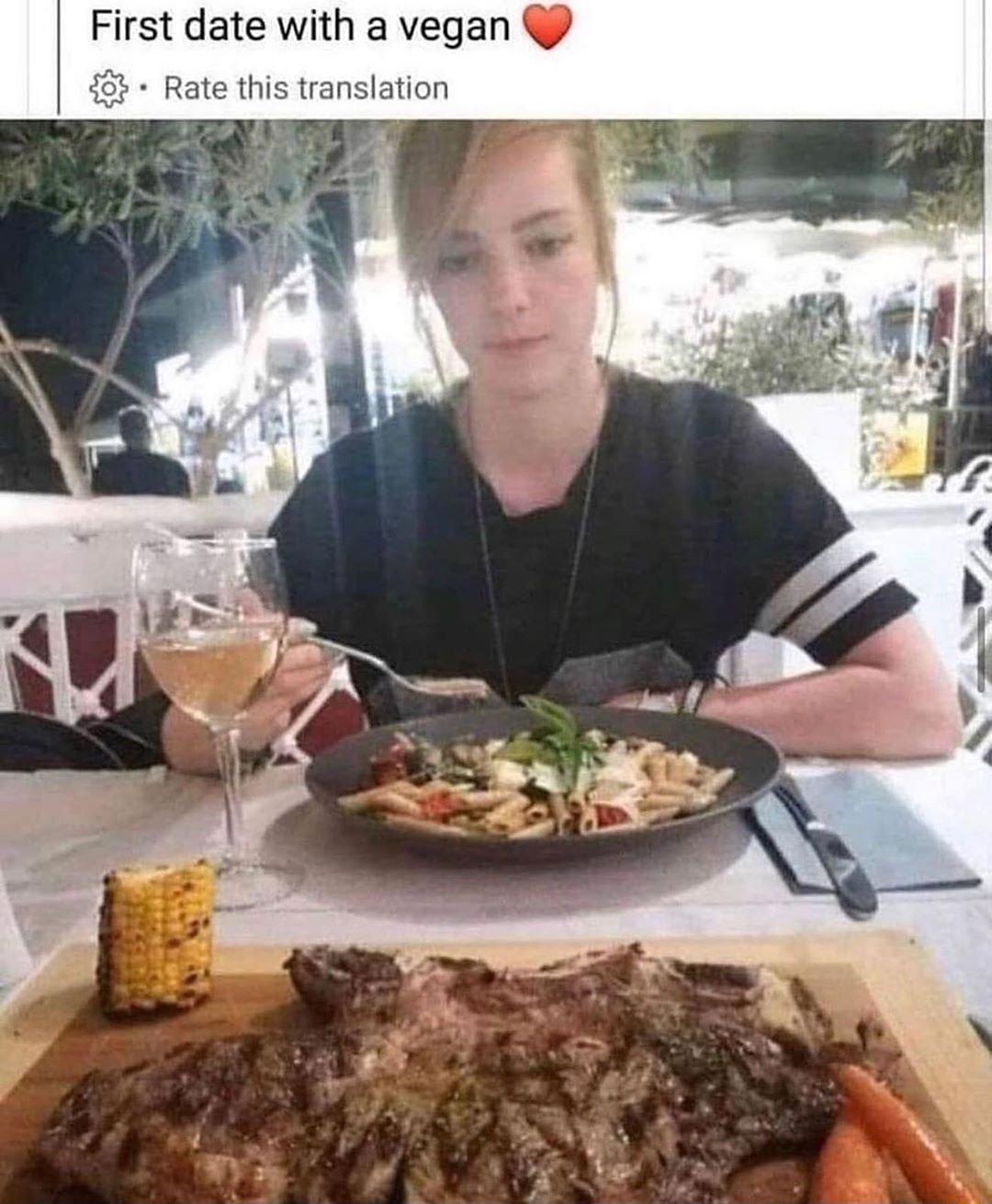 First date with a vegan