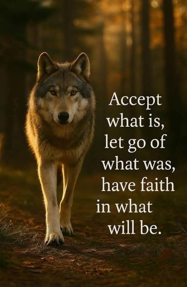 Accept what is, let go of what was, have faith in what will be.