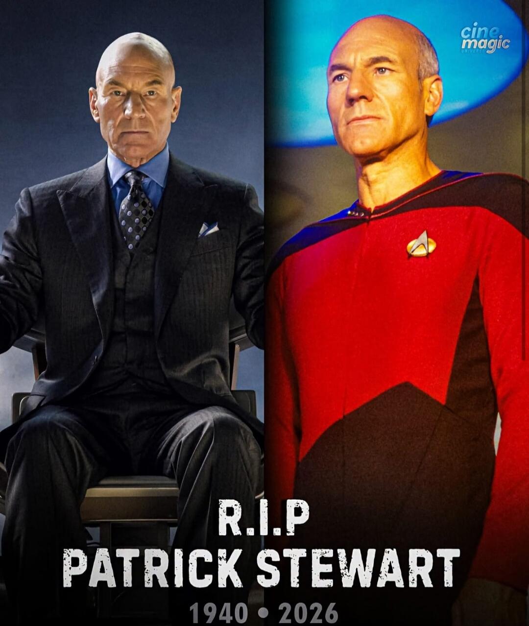 R.I.P PATRICK STEWART 1940 2026