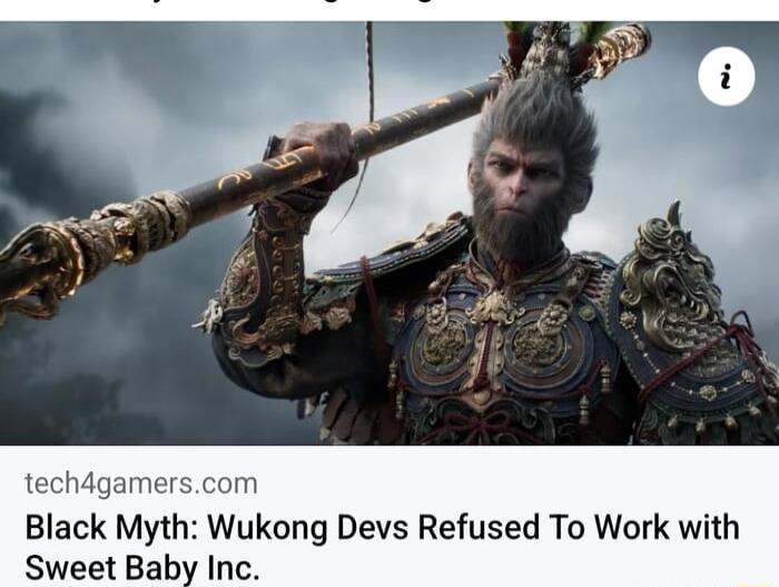 Wukong Devs Refused To Work with Sweet Baby Inc