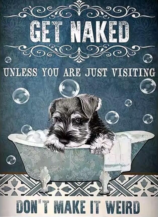 GET NAKED
UNLESS YOU ARE JUST VISITING
DON'T MAKE IT WEIRD