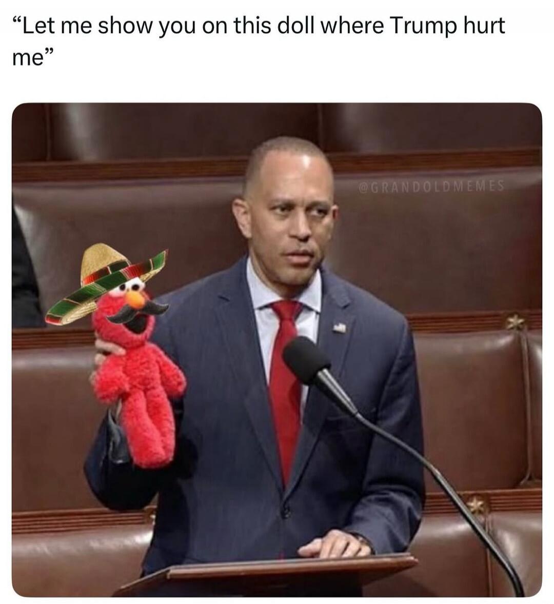 Let me show you on this doll where Trump hurt me