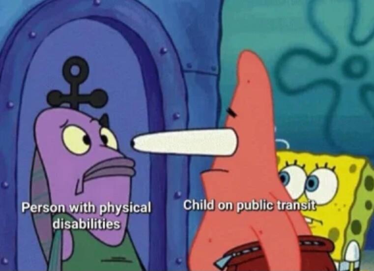 I Personwith physical Childlonpublic tra disabllities