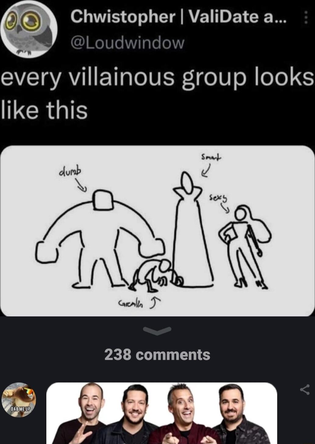 Chwistopher ValiDate a every villainous group looks CRGIS 238 comments i