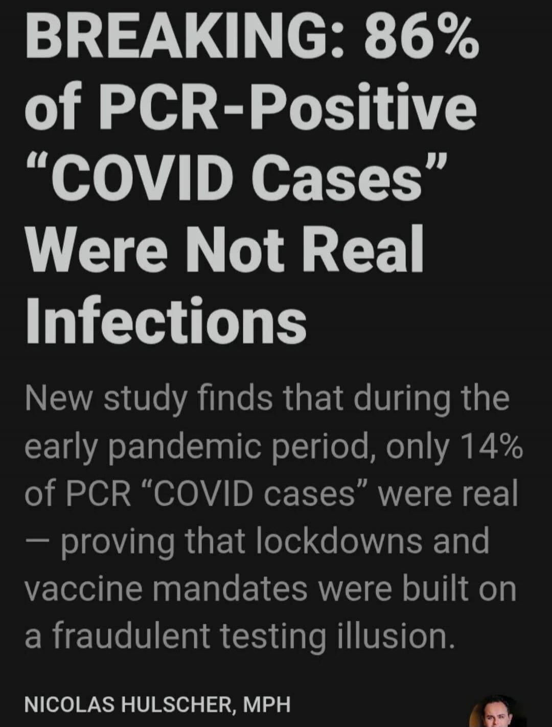 BREAKING: 86% of PCR-Positive 