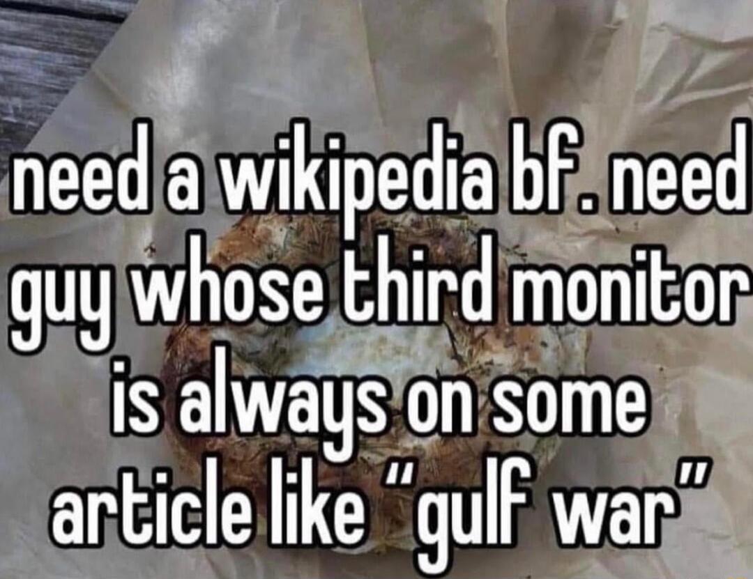 e g needawikipedia bfneed L quywhose third monitor is alwayson somel i anticle like gulF wari