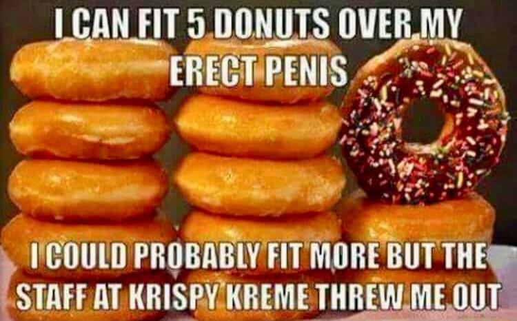 1 CANFIT 5 DONUTS OVERMY SERECTIPENIS 2 T Plllilv FITMOREBUTTH STAFF ATKRISPYKREME THRE