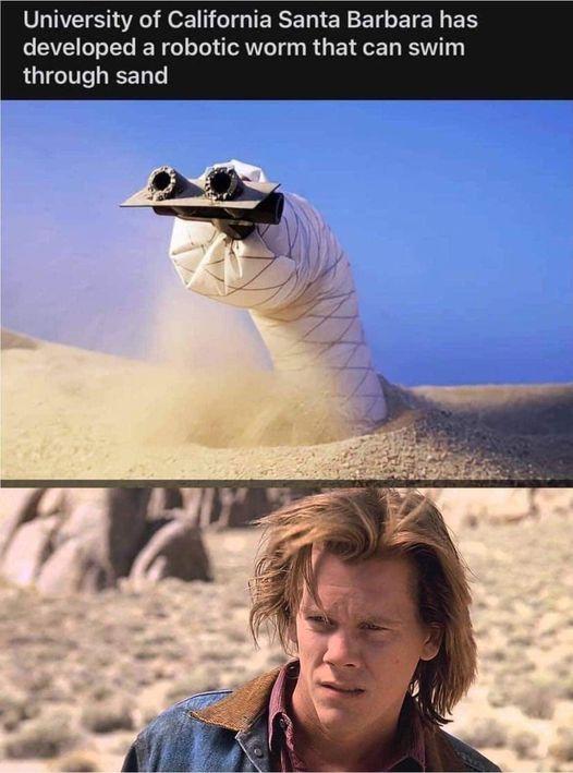 University of California Santa Barbara has developed a robotic worm that can swim through sand
