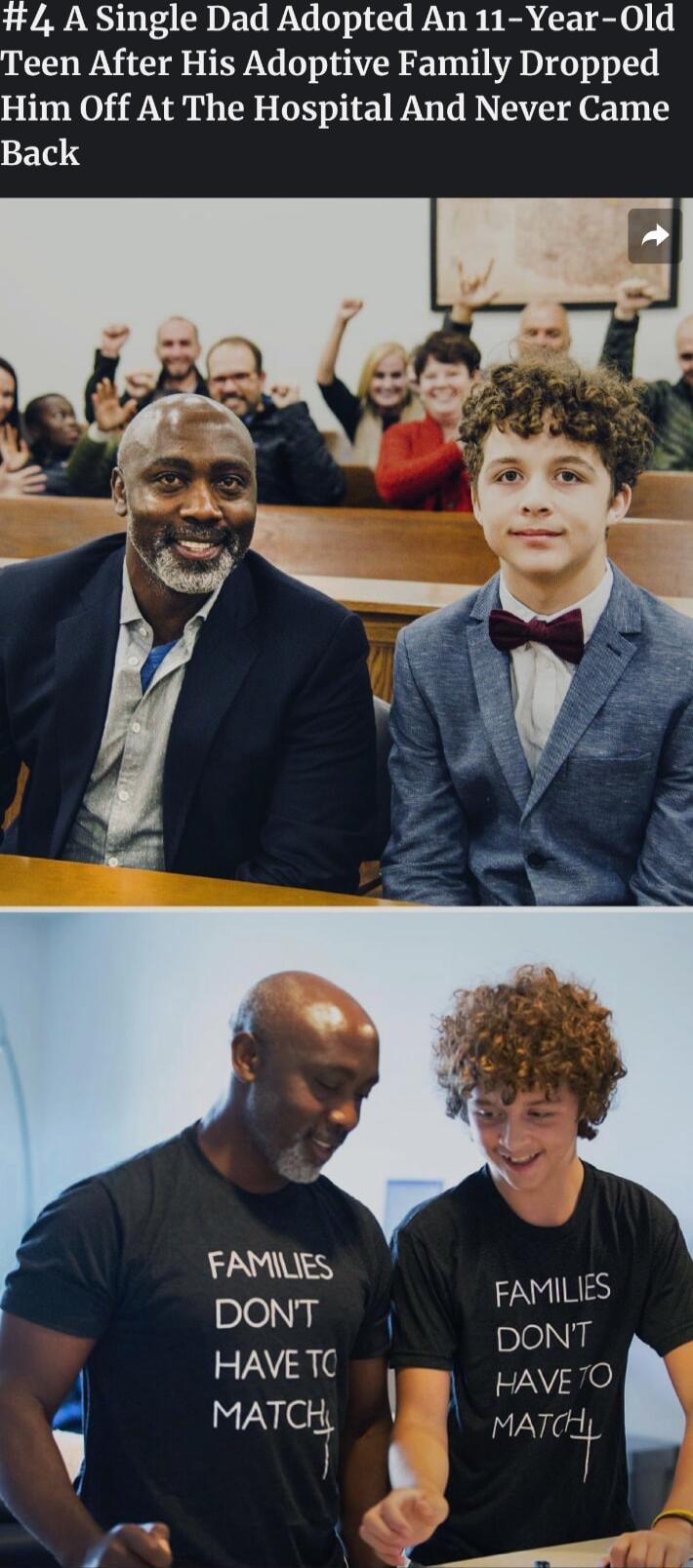 4 A Single Dad Adopted An 11 Year 0ld Teen After His Adoptive Family Dropped Him Off At The Hospital And Never Came Back FAMILES DONT DONT VA Znke varcs W e j N T y S