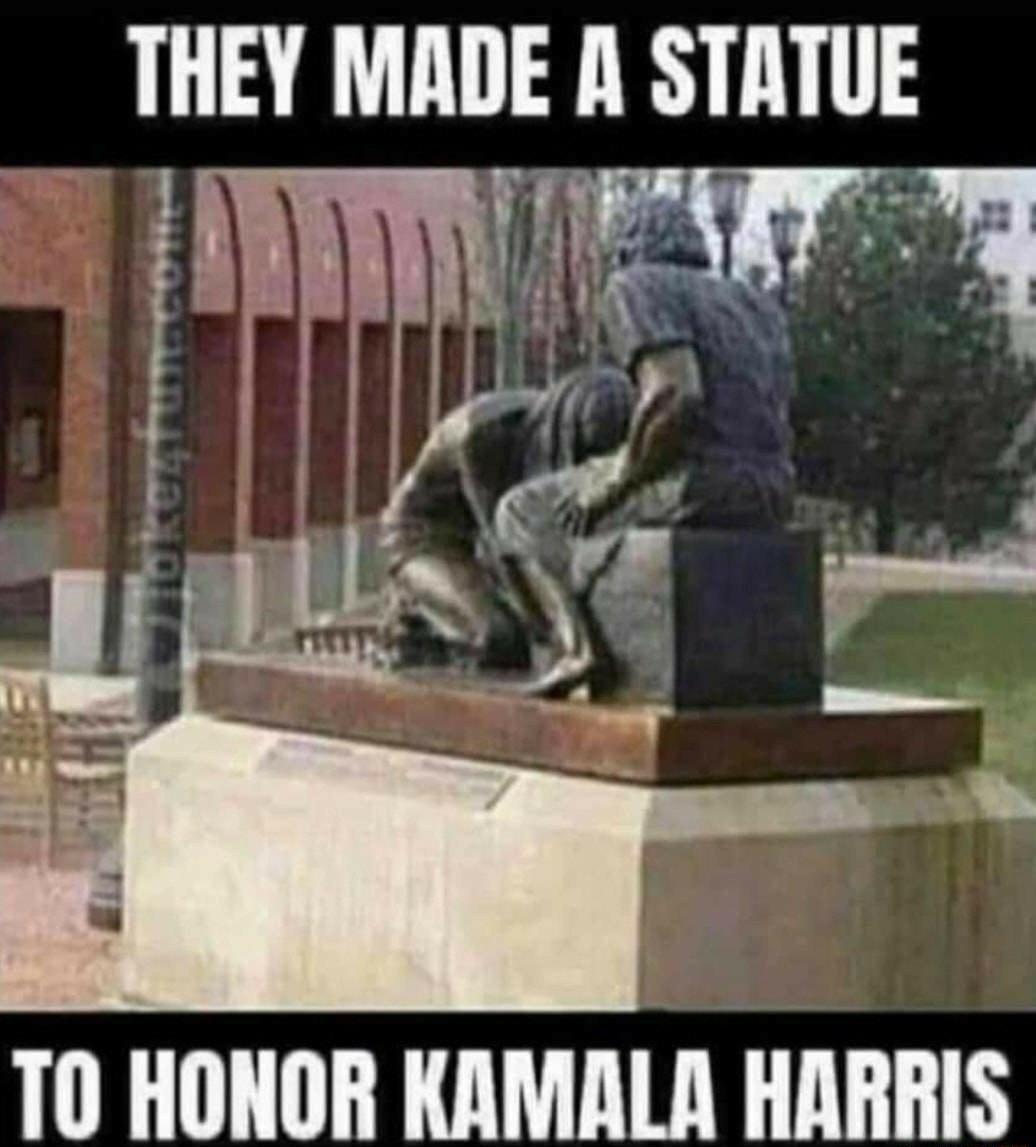 THEY MRDE A STATUE TO HONOR KAMALR HARRIS