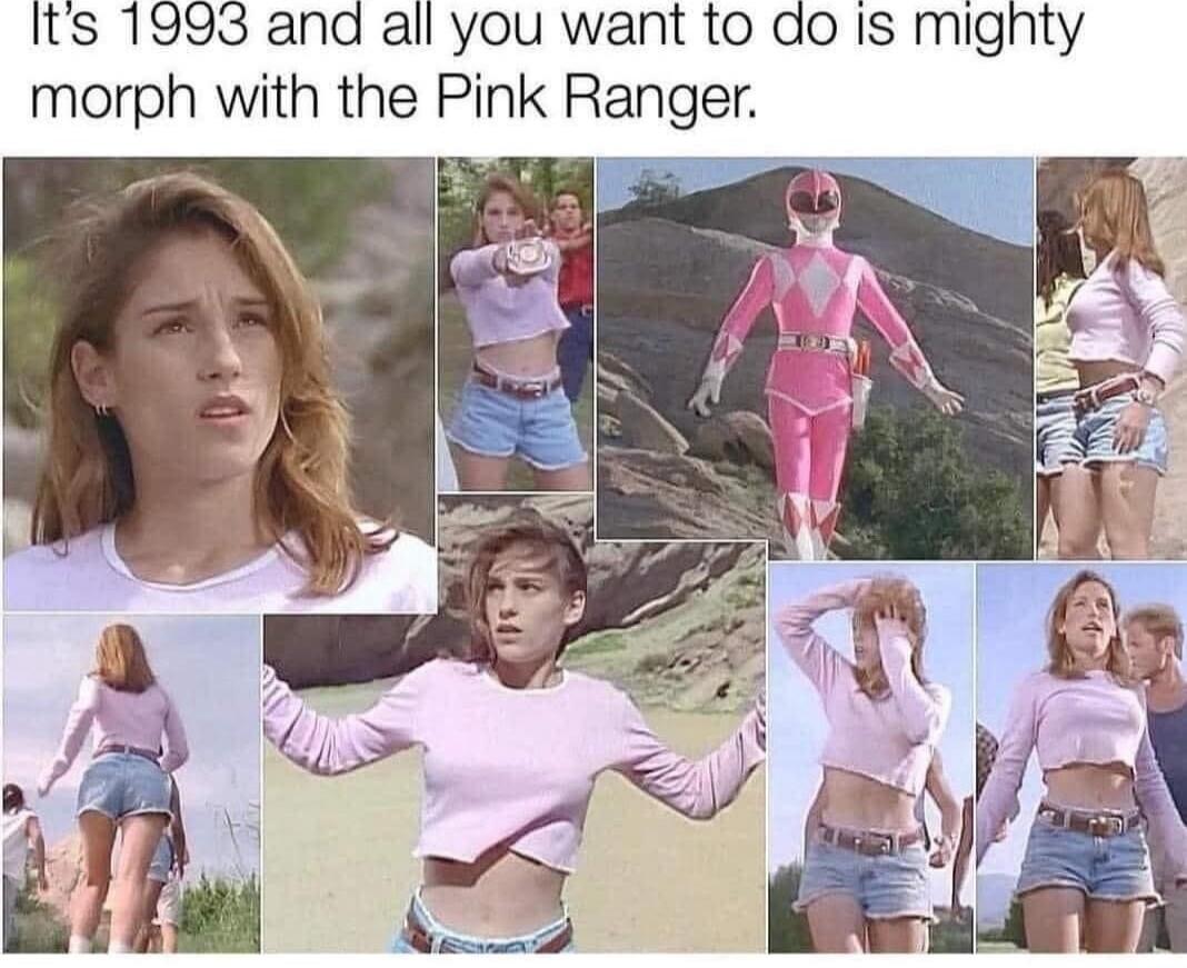 It's 1993 and all you want to do is mighty morph with the Pink Ranger.