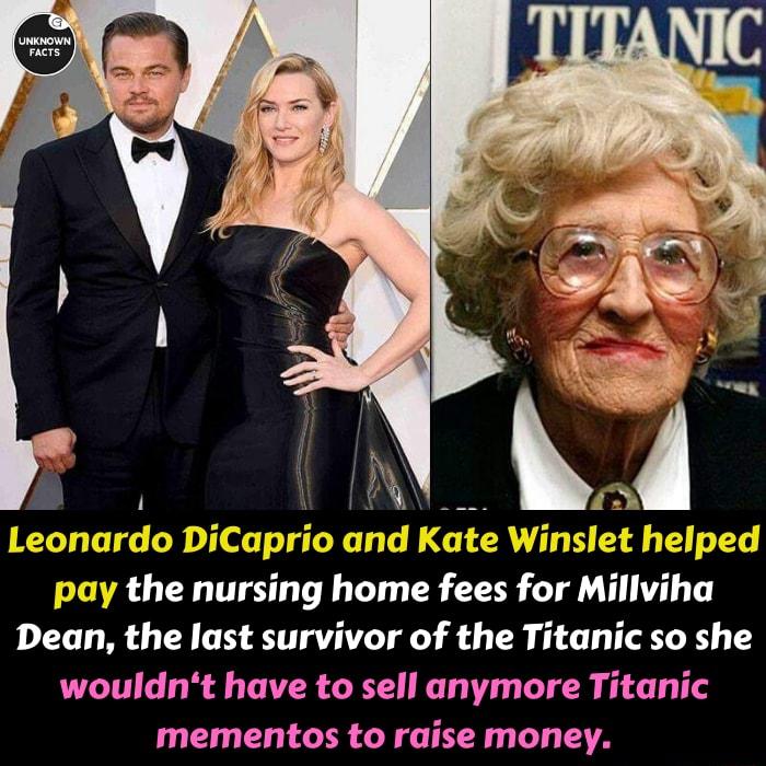 the nursing home fees for Millviha Dean the last survivor of the Titanic so she wouldnt have to sell anymore Titanic mementos to raise money