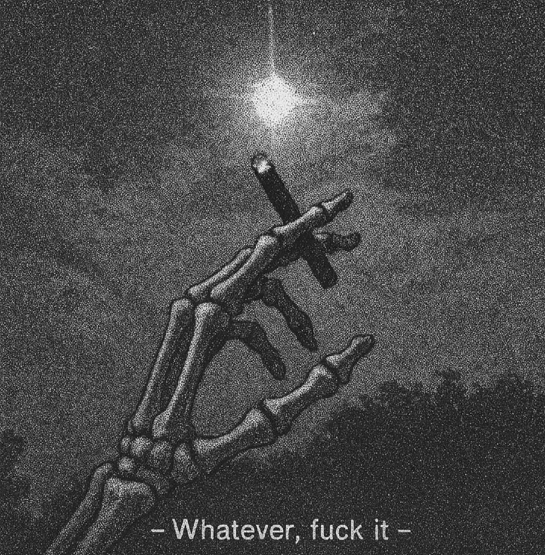 - Whatever, fuck it -