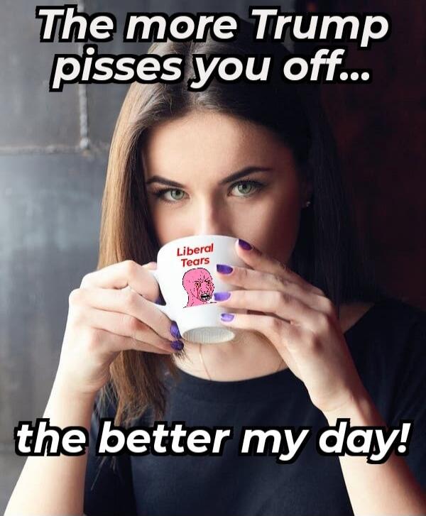 The more Trump pisses you off... the better my day!