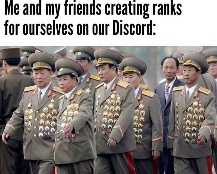 ana my friends creating ranks for ourselves on our Discord