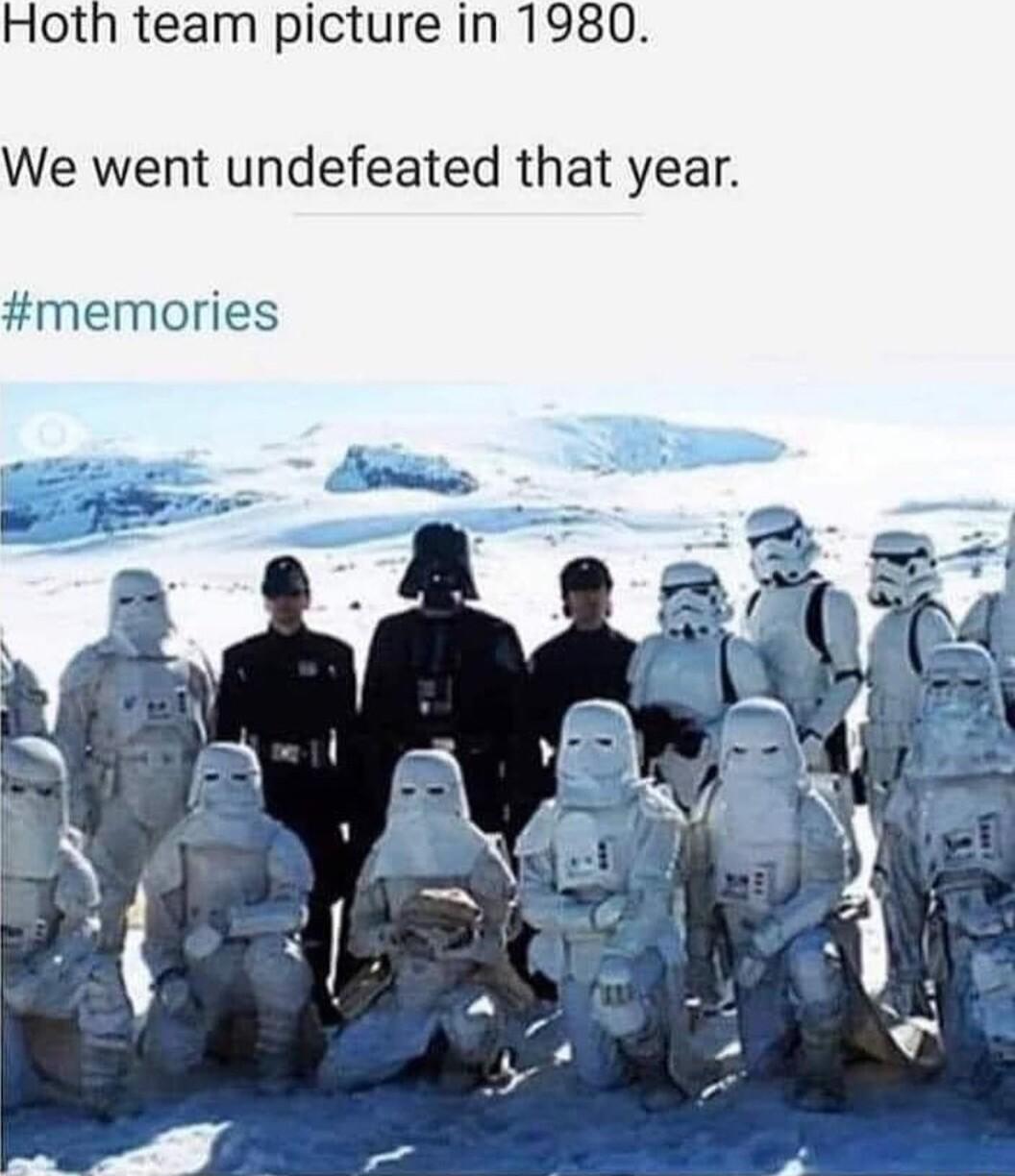 Hoth team picture in 1980 We went undefeated that year memories