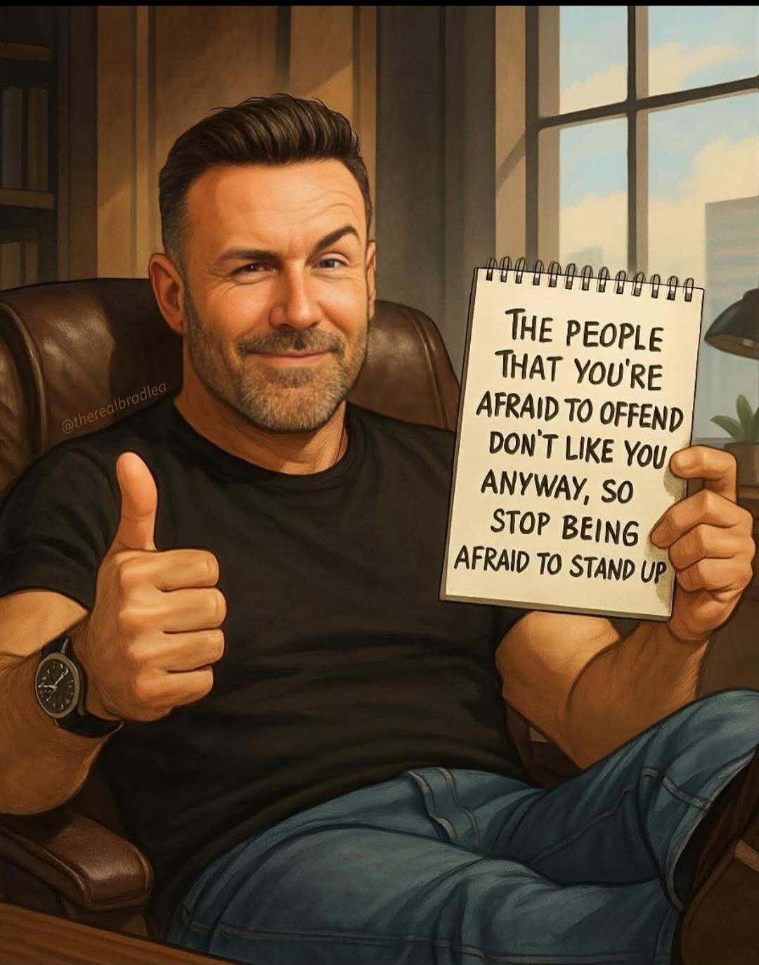 THE PEOPLE THAT YOU'RE AFRAID TO OFFEND DON'T LIKE YOU ANYWAY, SO STOP BEING AFRAID TO STAND UP