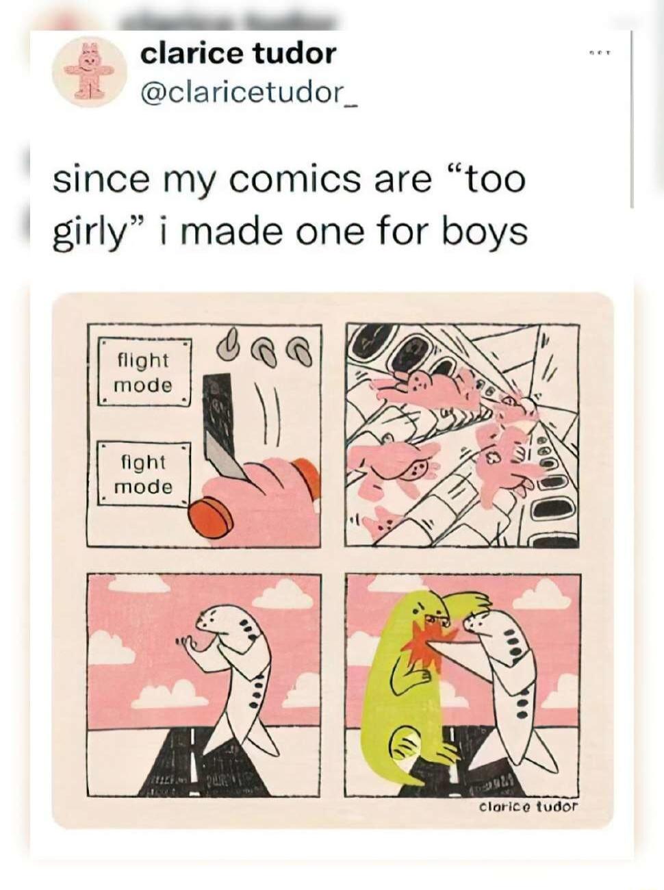 e e clarice tudor claricetudor_ since my comics are too girly i made one for boys