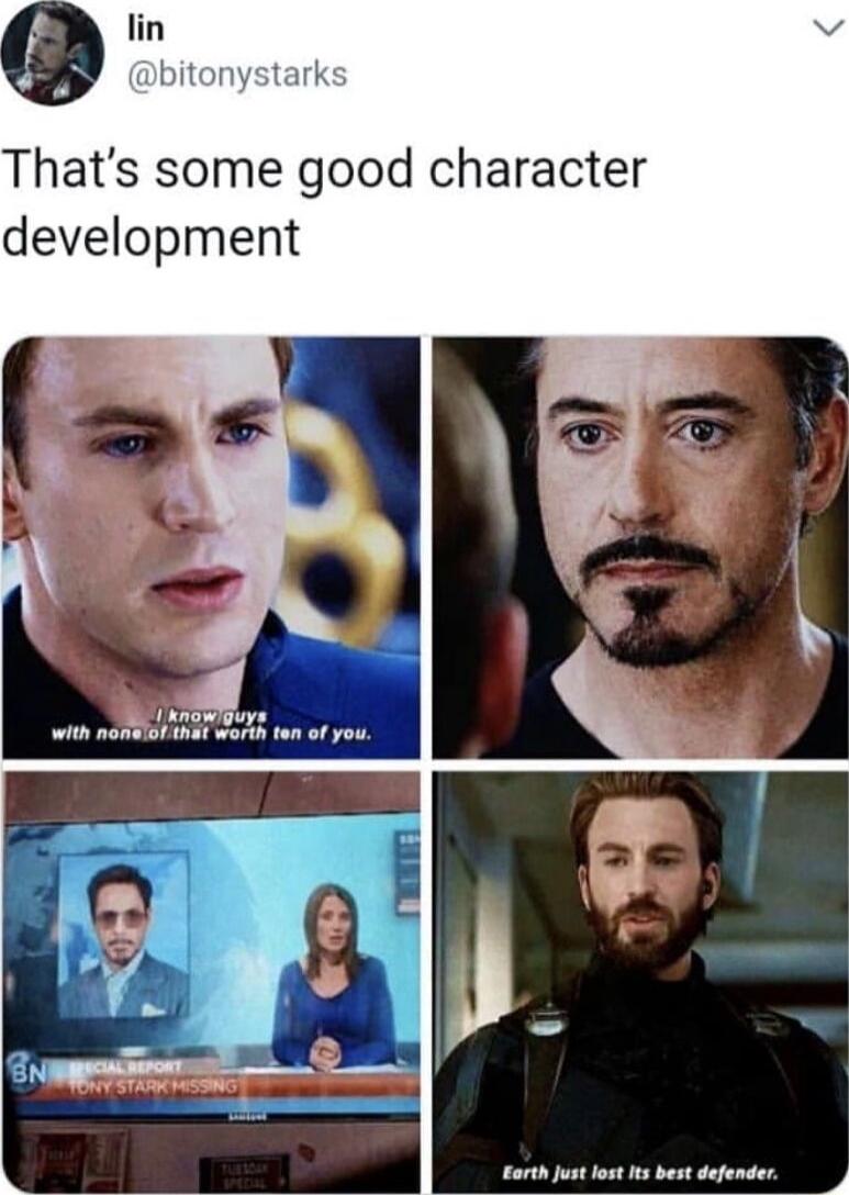 Thats some good character development