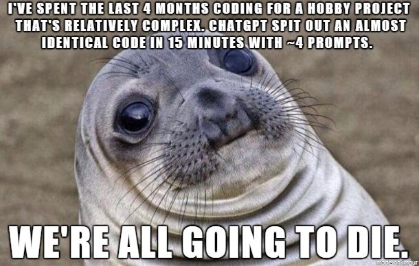 EVESPENTTHE LAST 4 MONTHS CODING FOR A HOBBY PROJECT LCLVRSL TV TN B T CTA ST D CTUETITE CEY IBENTICAL nll INTT5MINUTESIWITH 4 PROMPTS