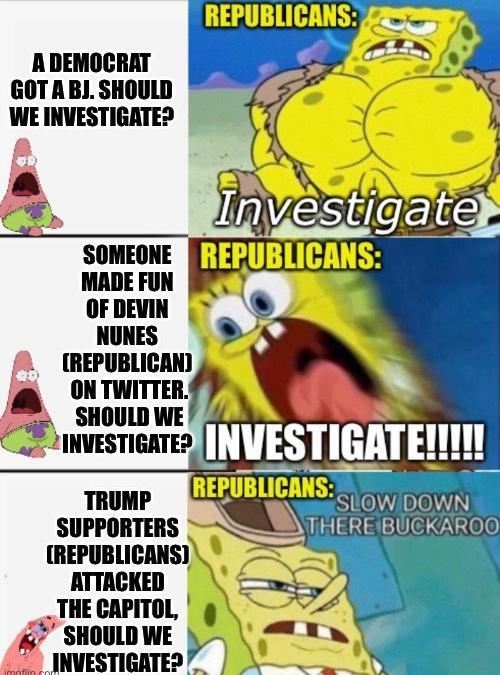 REPUBLICANS A DEMOCRAT GOTABJ SHOULD WE INVESTIGATE NUNES REPUBLICAN ON TWITTER l OWDOWN SUPPORTERS SSSNIIEHEEVEGAREL mirunuunusl ATTACKED TIE CAPITOL SHOULD WE