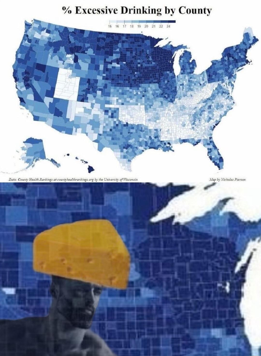 Excessive Drinking by County