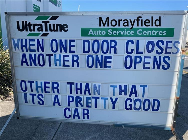 HEN ONE DOOR CLOSEC ANOTHER ONE OPENS