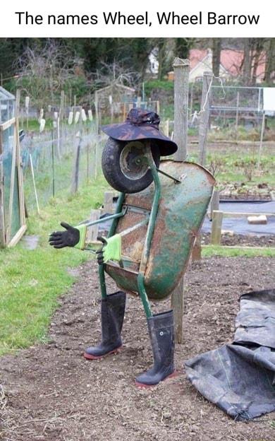 The names Wheel Wheel Barrow