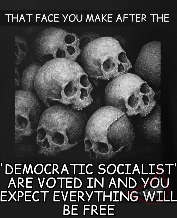 THAT FACE YOU MAKE AFTER THE 'DEMOCRATIC SOCIALIST' ARE VOTED IN AND YOU EXPECT EVERYTHING WILL BE FREE
