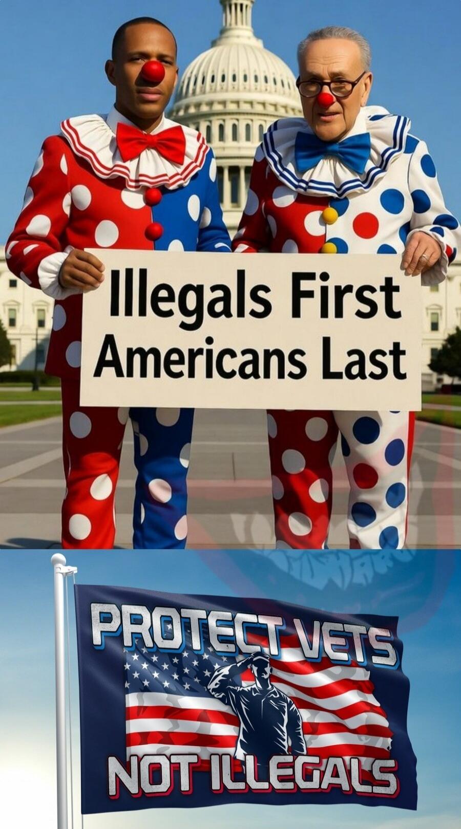 Illegals First Americans Last
Protect Vets Not Illegals