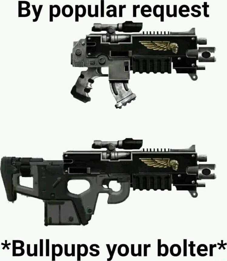 By popular request Bullpups your bolter