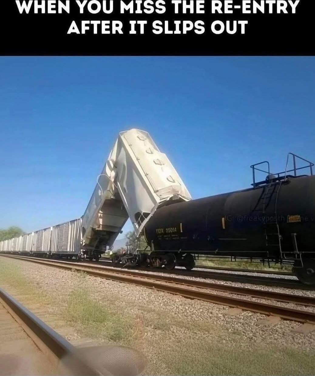 WHEN YOU MISS THE RE-ENTRY AFTER IT SLIPS OUT