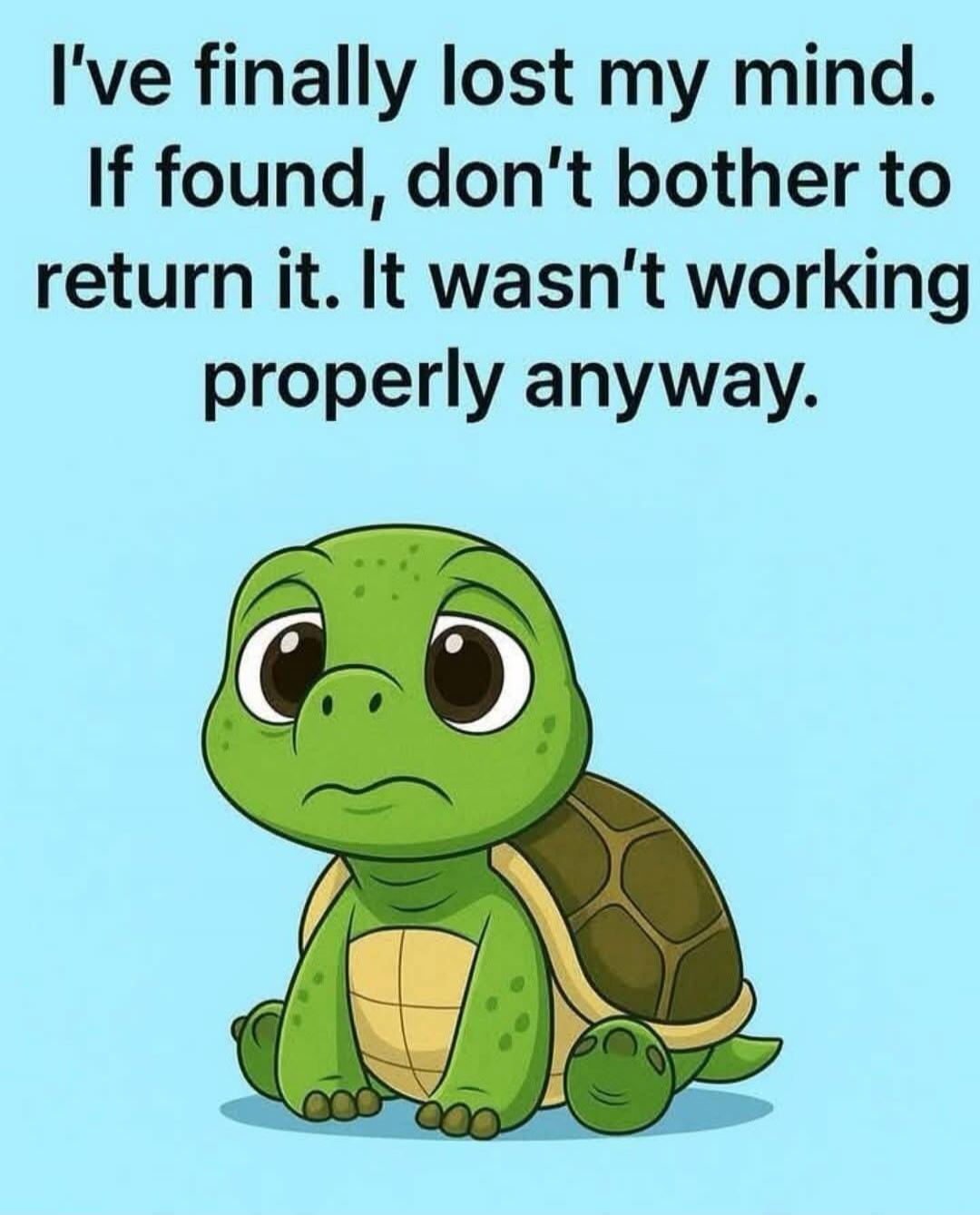 I've finally lost my mind. If found, don't bother to return it. It wasn't working properly anyway.