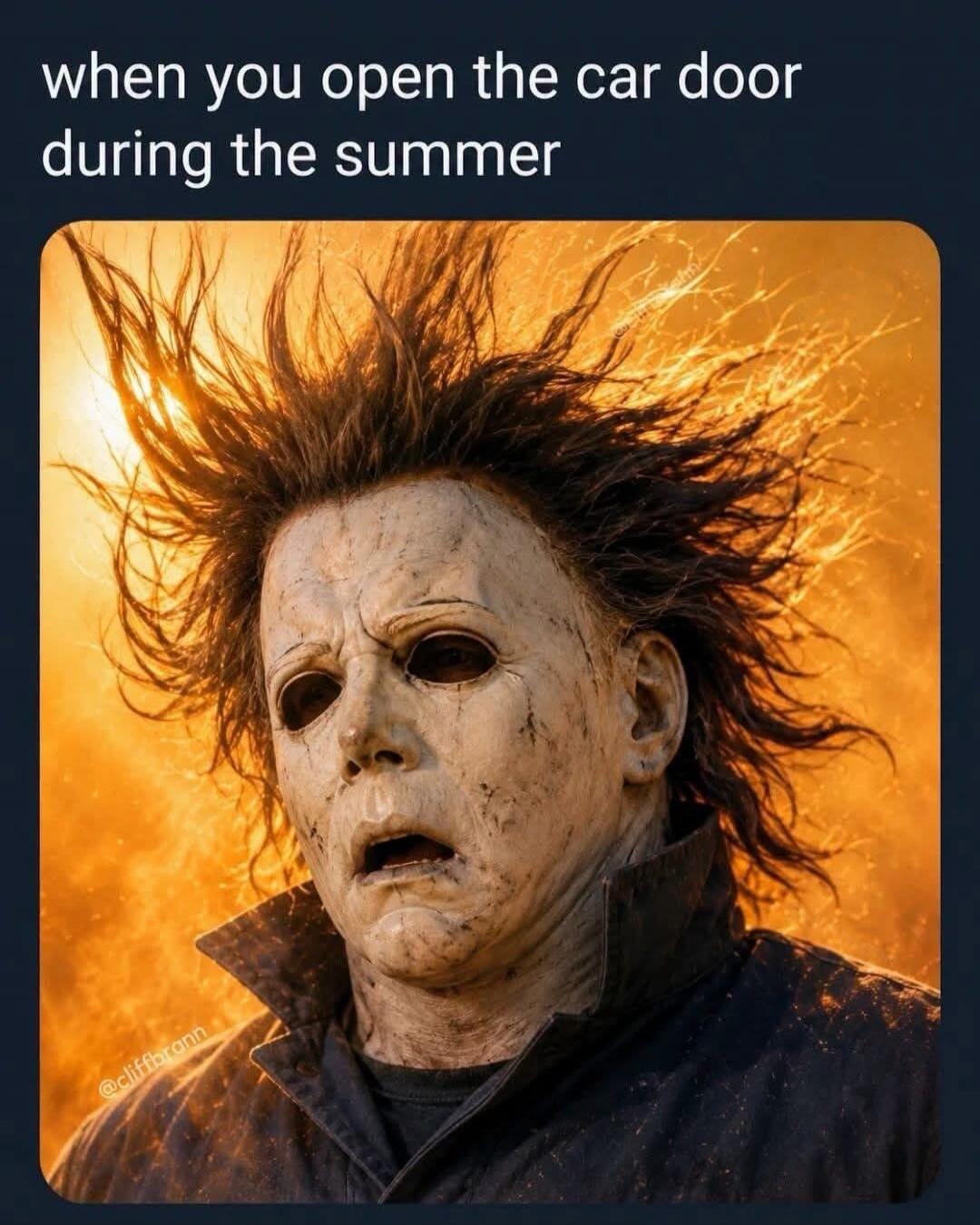 when you open the car door during the summer
