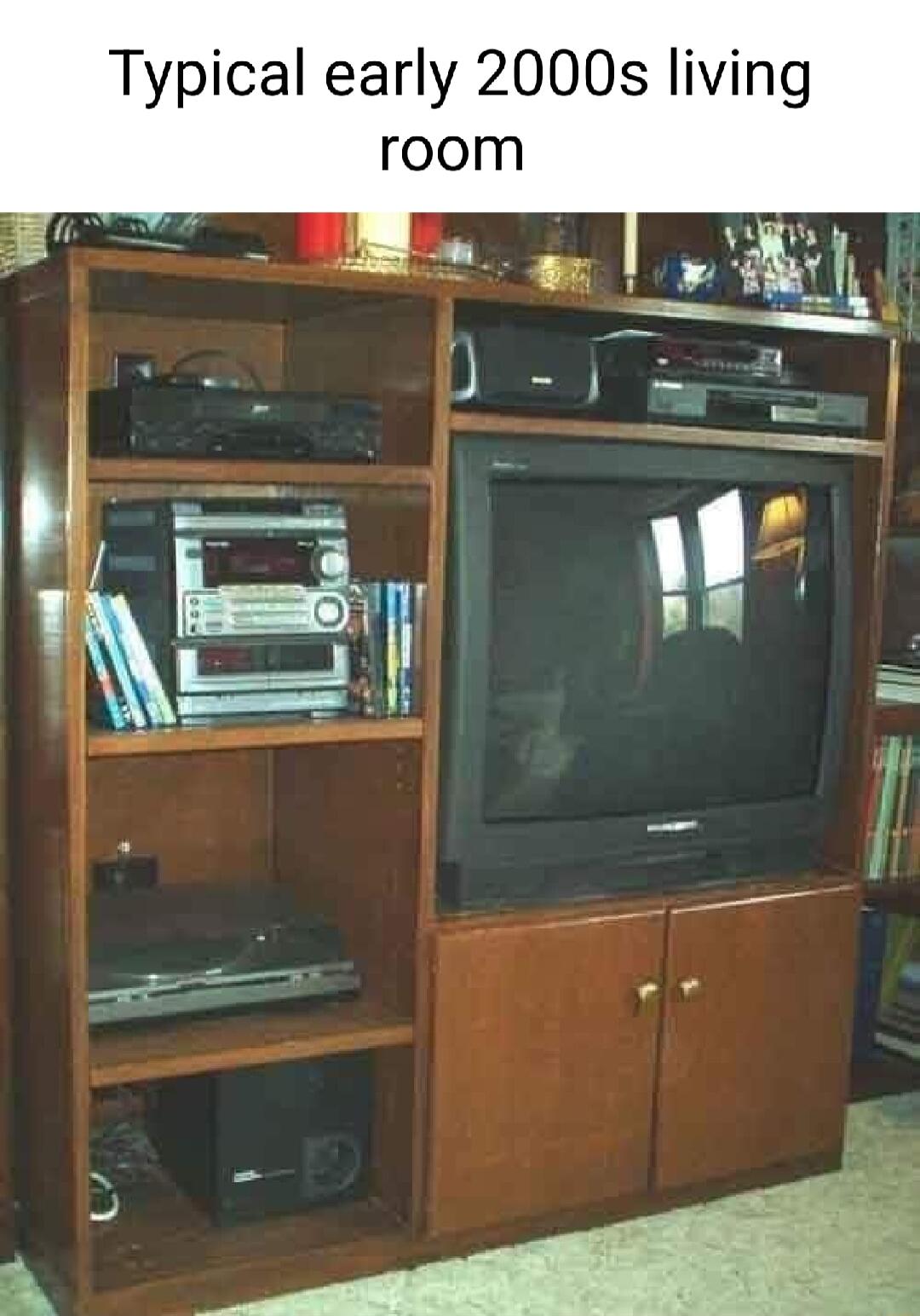 Typical early 2000s living room