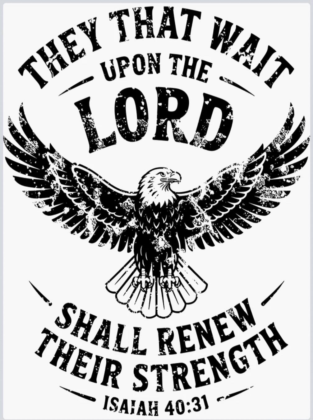 THEY THAT WAIT UPON THE LORD SHALL RENEW THEIR STRENGTH ISAIAH 40:31