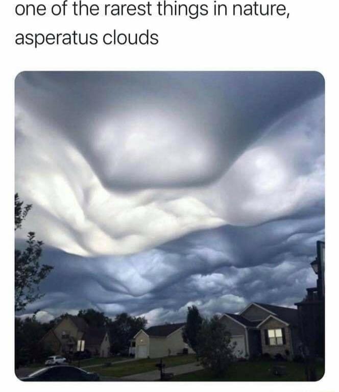 one of the rarest things in nature asperatus clouds
