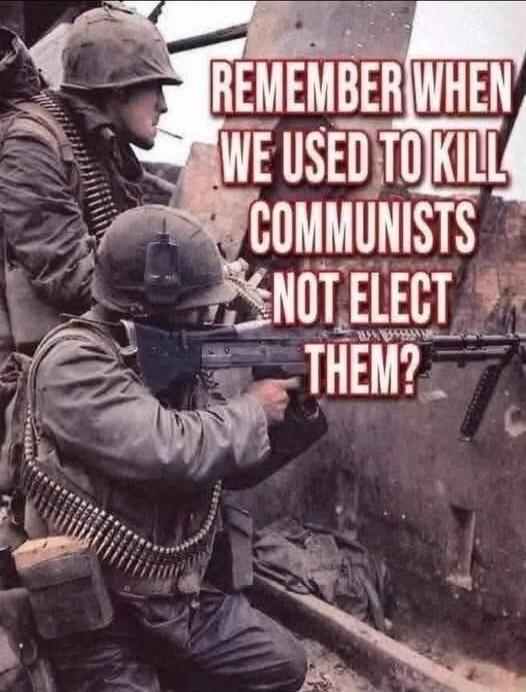 REMEMBER WHEN WE USED TO KILL COMMUNISTS NOT ELECT THEM?