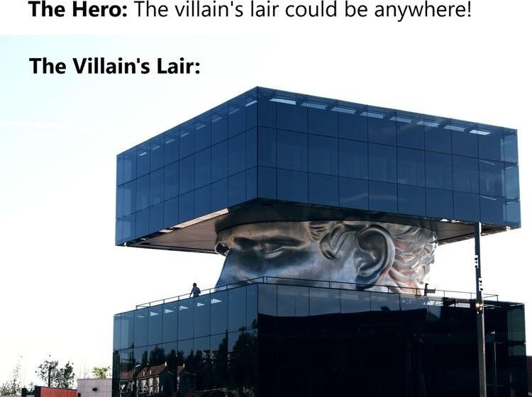 The Hero The villains lair could be anywher The Villains Lair