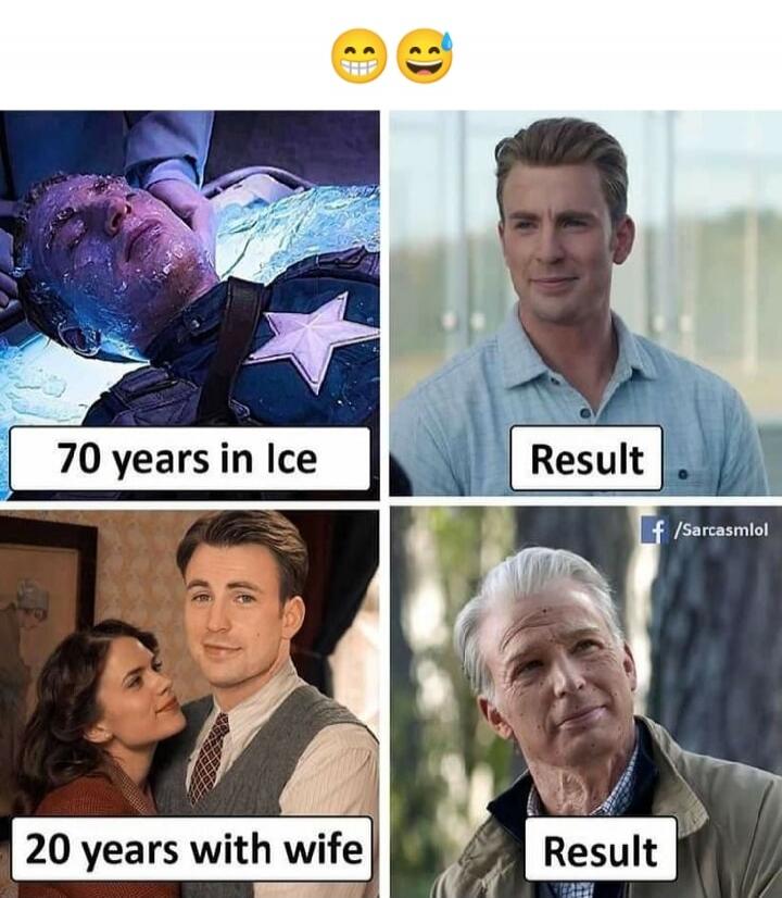70 years in Ice  Result 20 years with wife  Result