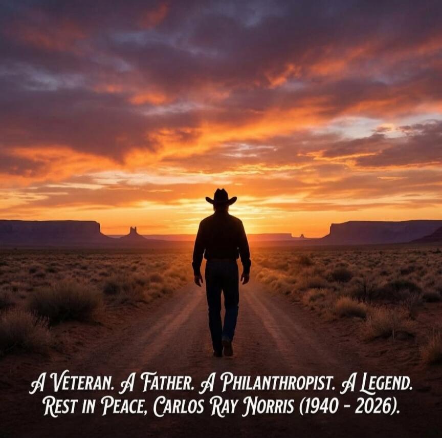 A Veteran. A Father. A Philanthropist. A Legend. Rest in Peace, Carlos Ray Norris (1940 - 2026).