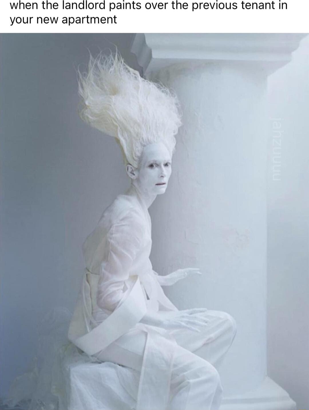 when the landlord paints over the previous tenant in your new apartment