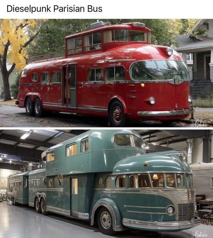 Dieselpunk Parisian Bus