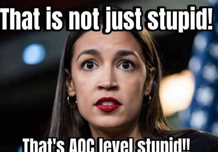 That is not just stupid! That's AOC level stupid!!