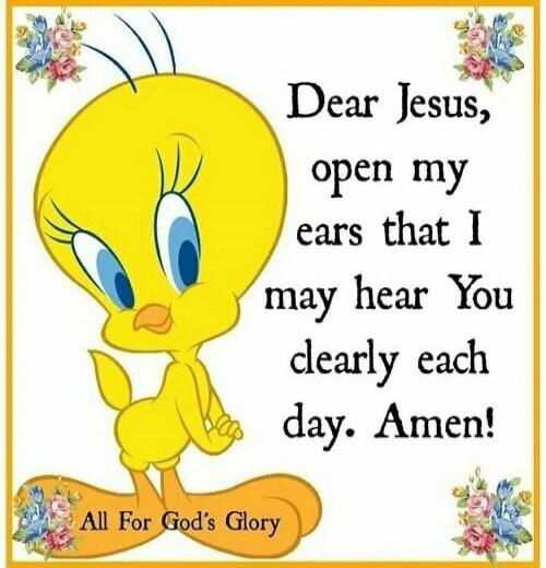 Dear Jesus, open my ears that I may hear You clearly each day. Amen! All For God's Glory